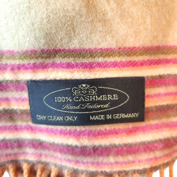 Cashmere Hand Tailored Scarf Muffler Made in Germany 12" x 64.5" - Picture 3 of 10